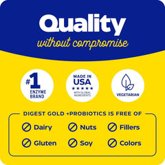 90 capsules per bottle of Enzymedica Digest Gold Plus shown.