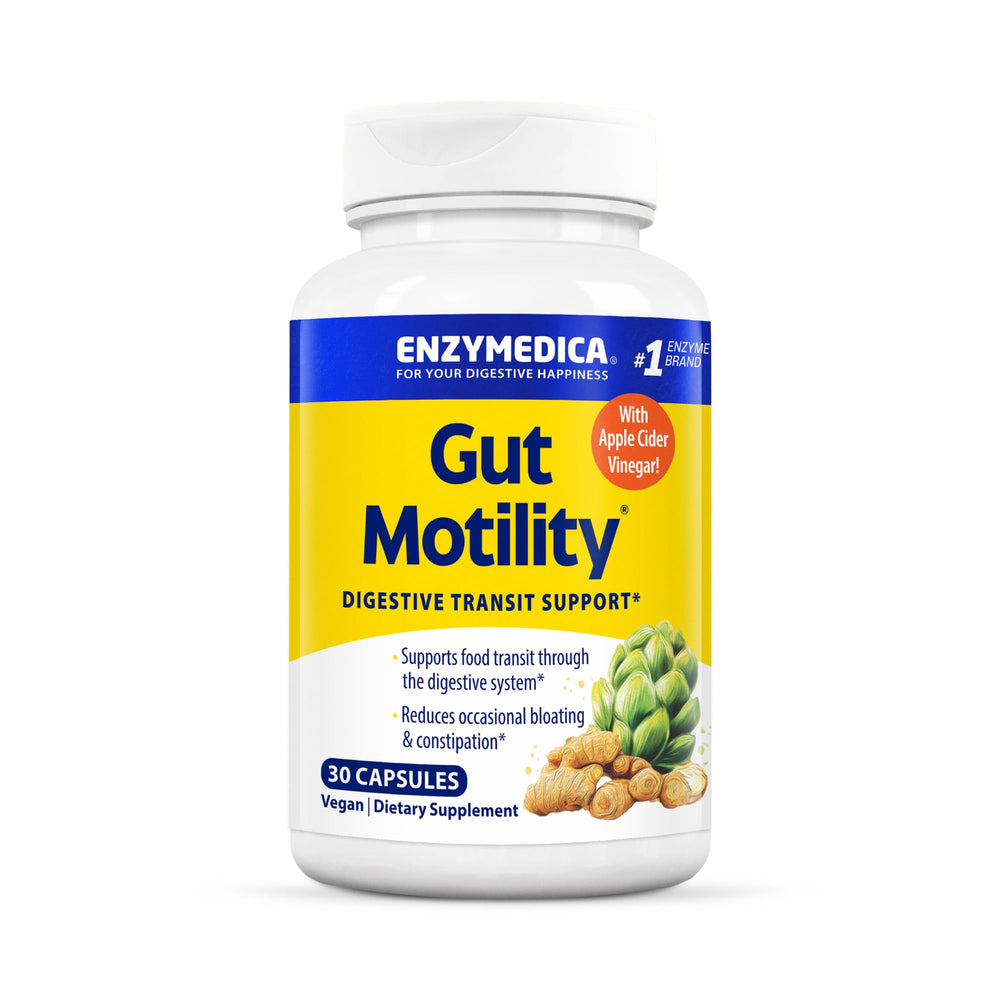 Enzymedica Gut Motility bottle labeled for digestive transport support.