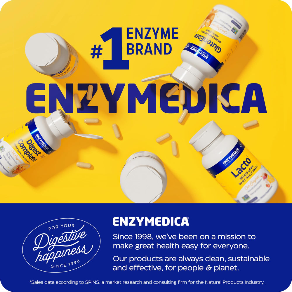 Enzymedica SerraGold packaging with eco-friendly messaging.