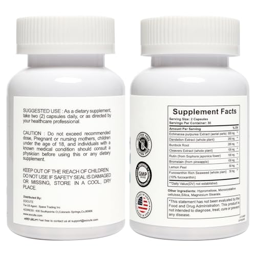 EOCUTE Lymph System Support Supplement bottle side view