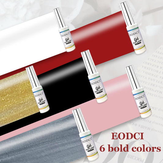 eodci 10ml nail gel bottle closeup highlights focused application and long-lasting color.