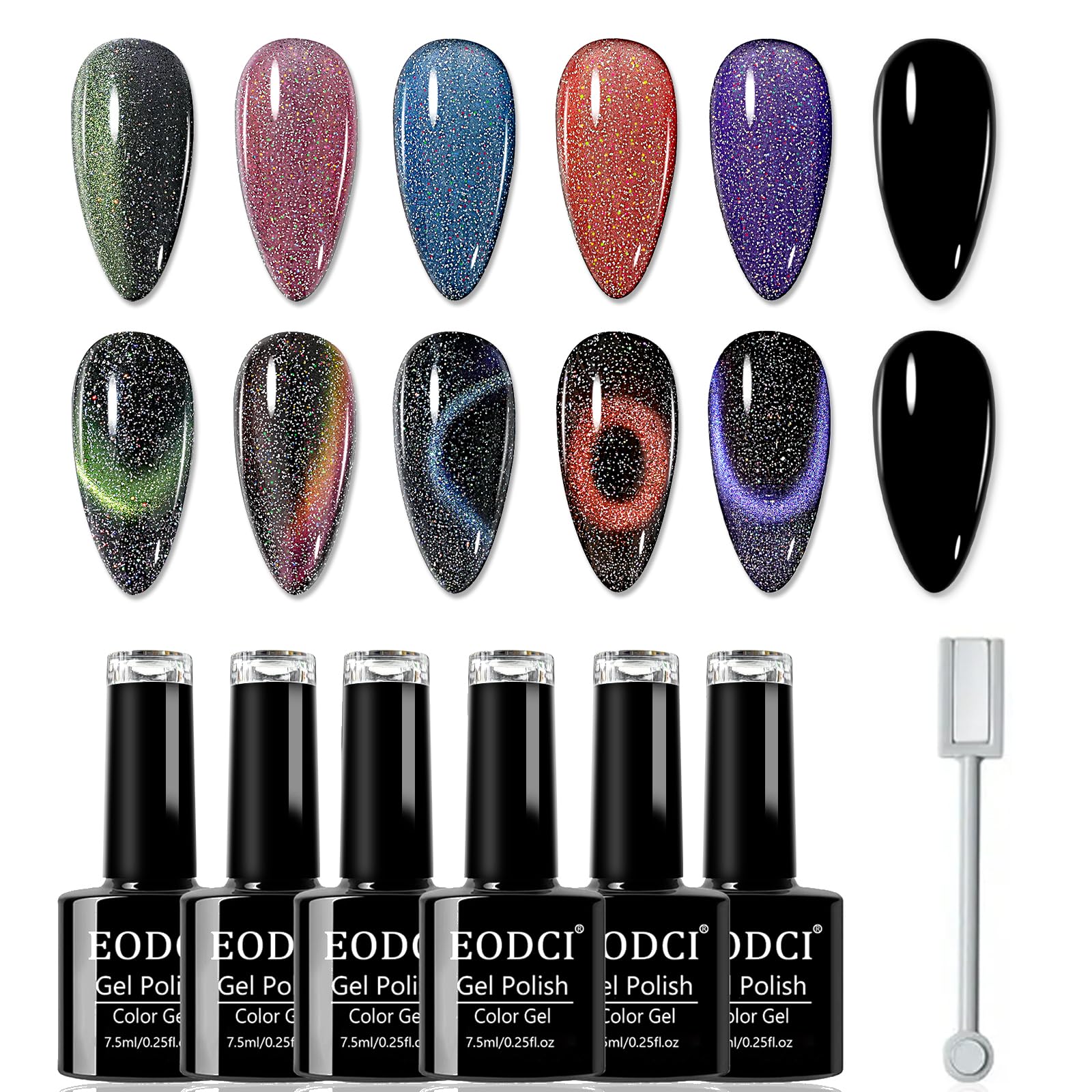 eodci 9D cat eye gel polish kit with magnets for salon-quality nails at home