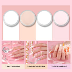 EODCI clear acrylic powder 2oz for strong, natural-looking nail extensions.