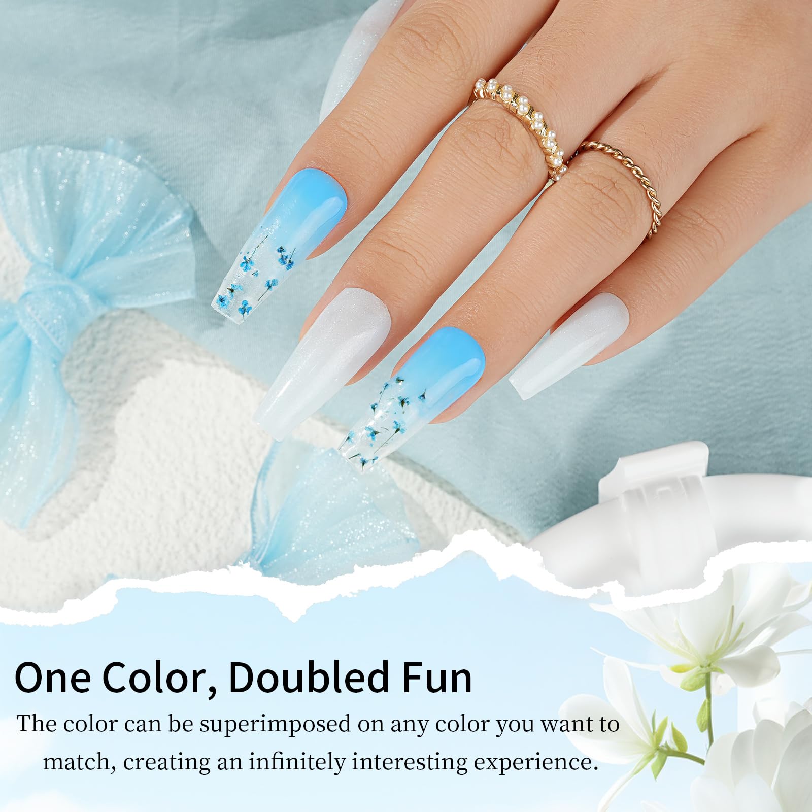 Eodci fine powder from natural materials for smooth nails.
