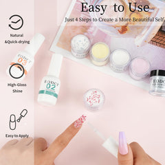 Eodci gift-ready six-color dip powder kit.