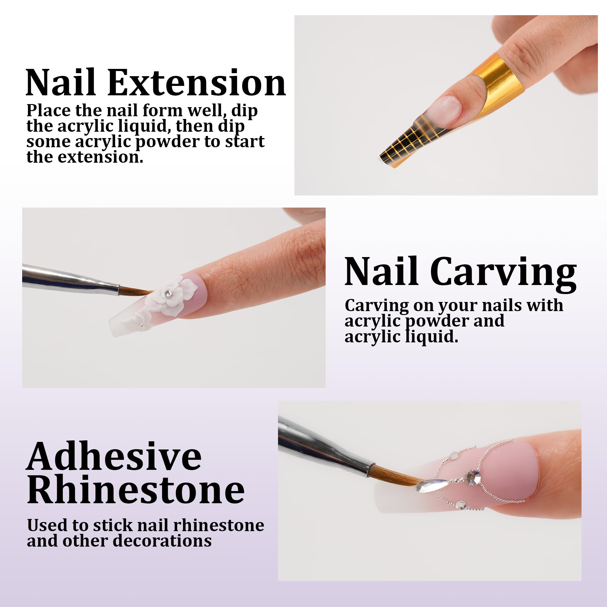 EODCI monomer liquid adhesion demo highlights strong bonding and smooth nail surfaces.