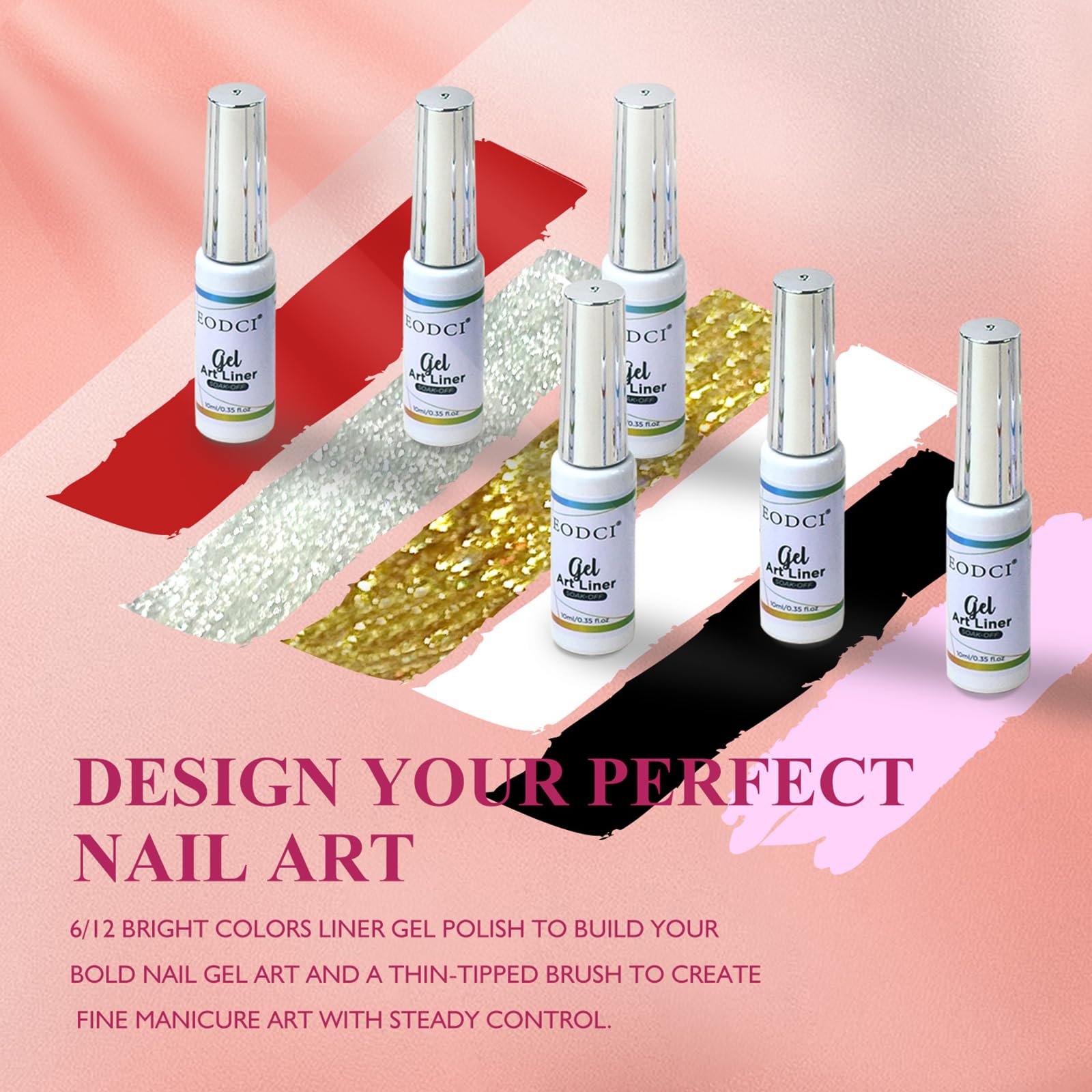 Eodci nail art liner brush detail enables precise line work