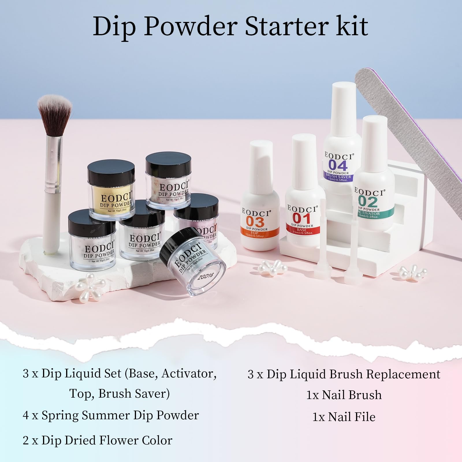 Eodci no lamp needed dip powder for at-home use.