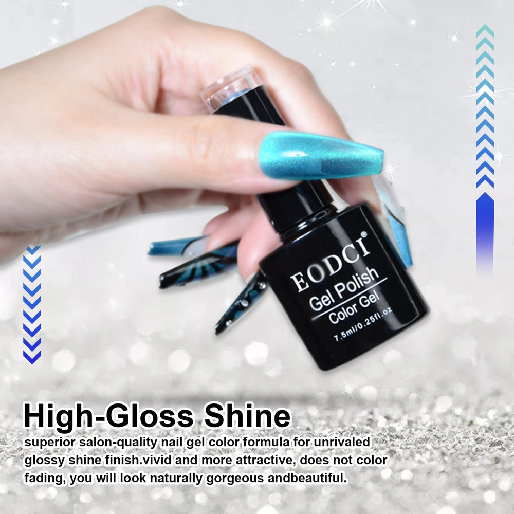 eodci silky finish gel polish for long-lasting shine on natural or artificial nails