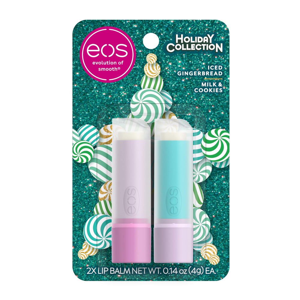 eos Holiday Lip Balm Iced Gingerbread: cozy scent and lasting moisture for lips