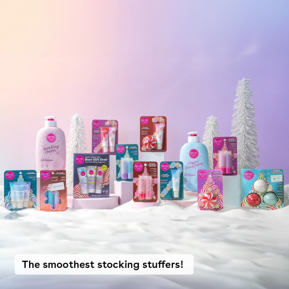 eos limited edition gift-ready lip balm display for gifting