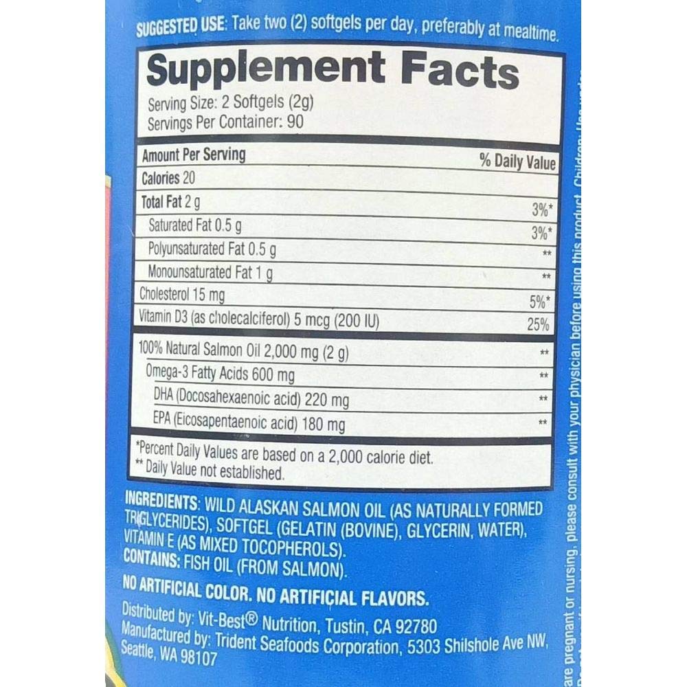 EPA and DHA-rich omega-3s from wild Alaskan salmon