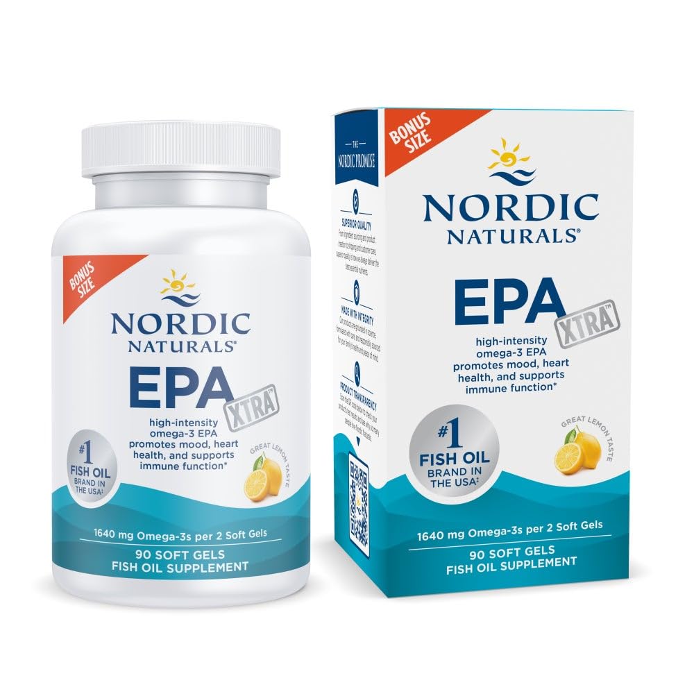 Nordic Naturals EPA Xtra Lemon 90 soft gels bottle close-up