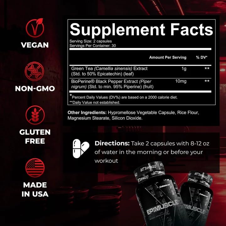Epimuscle bottle displayed with gym equipment