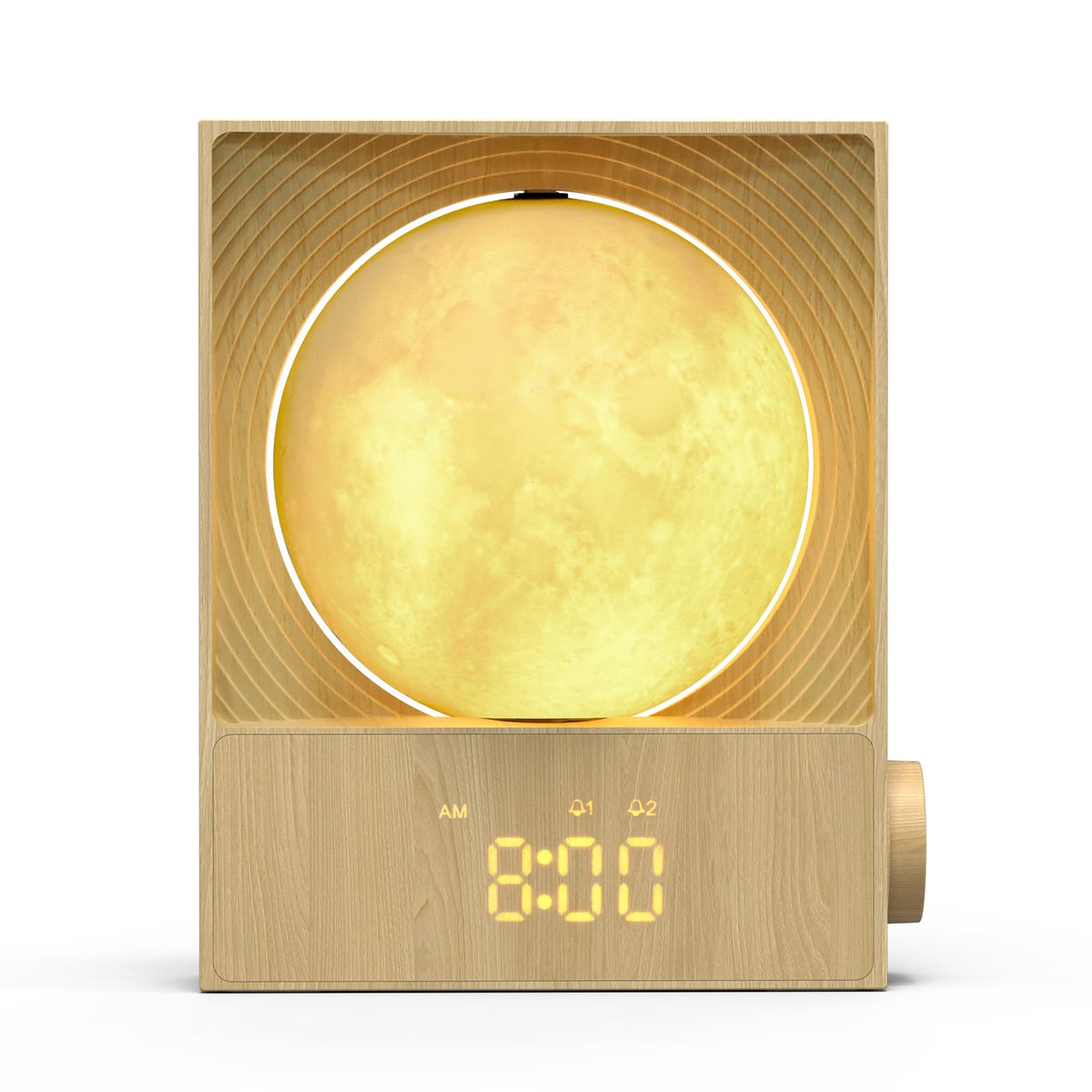 Epochleno sunrise alarm clock front view offering gentle dawn wake-up