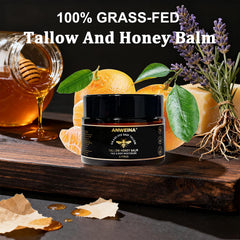 Eqimznv Beef Tallow Balm with citrus scent for refreshing morning routine.