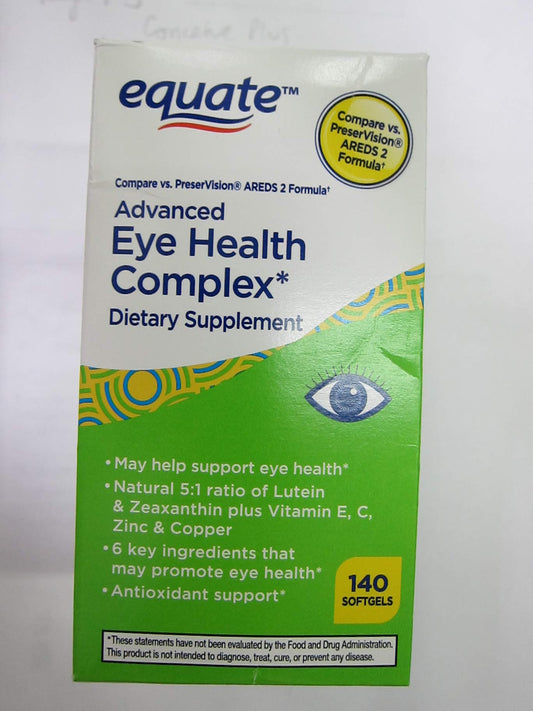 Equate Advanced Eye Health Complex bottle with 140 softgels, pack of 2