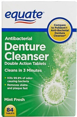 Equate Antibacterial Denture Cleanser Two-Pack 168 Tabs