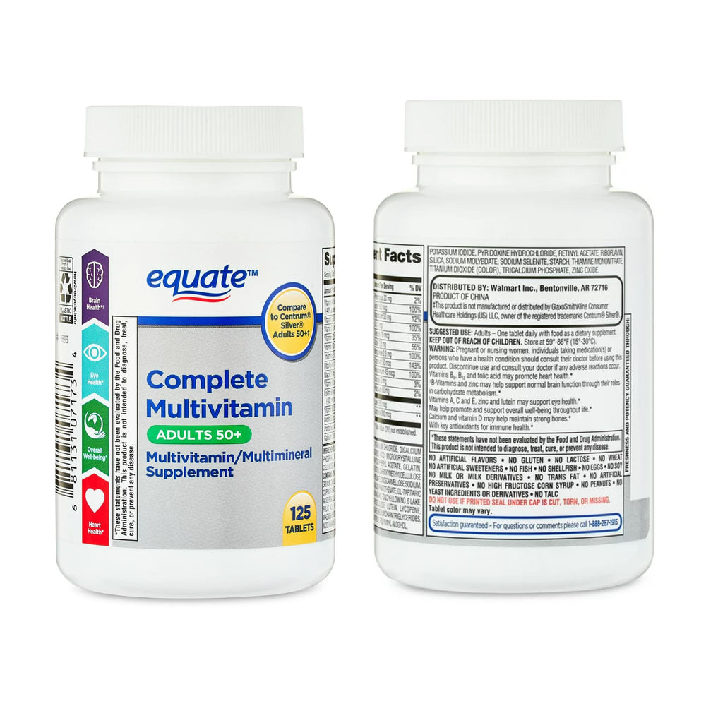 Complete daily multivitamin and multimineral for adults 50+