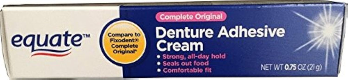 Equate Complete Original Denture Adhesive Cream 0.75 oz jar