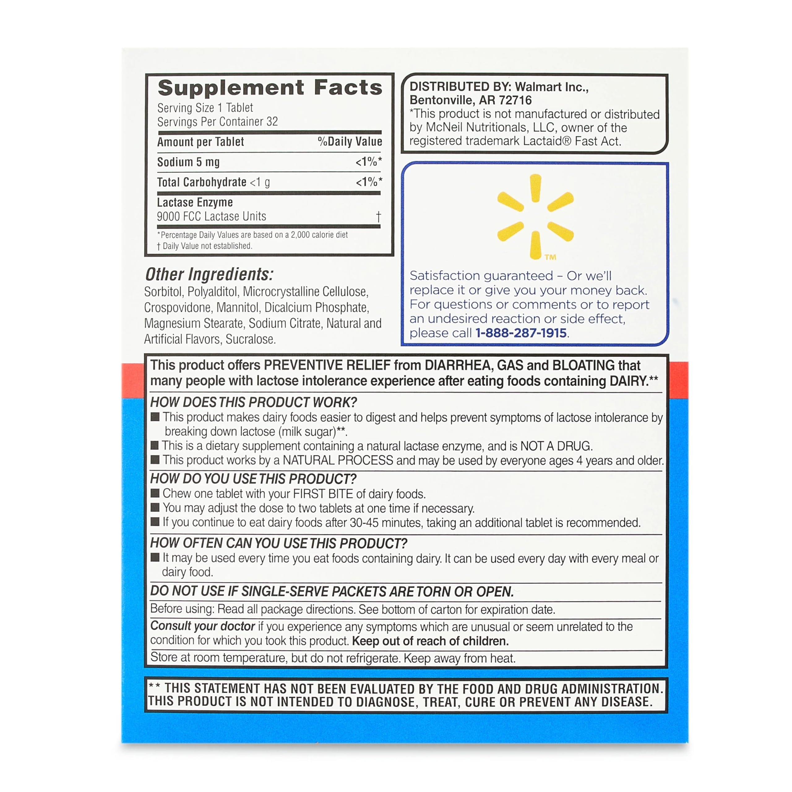 Enzyme tablets for vanilla dairy digestion support