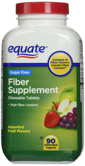 Equate Fiber Supplement bottle with 90 chewable tablets