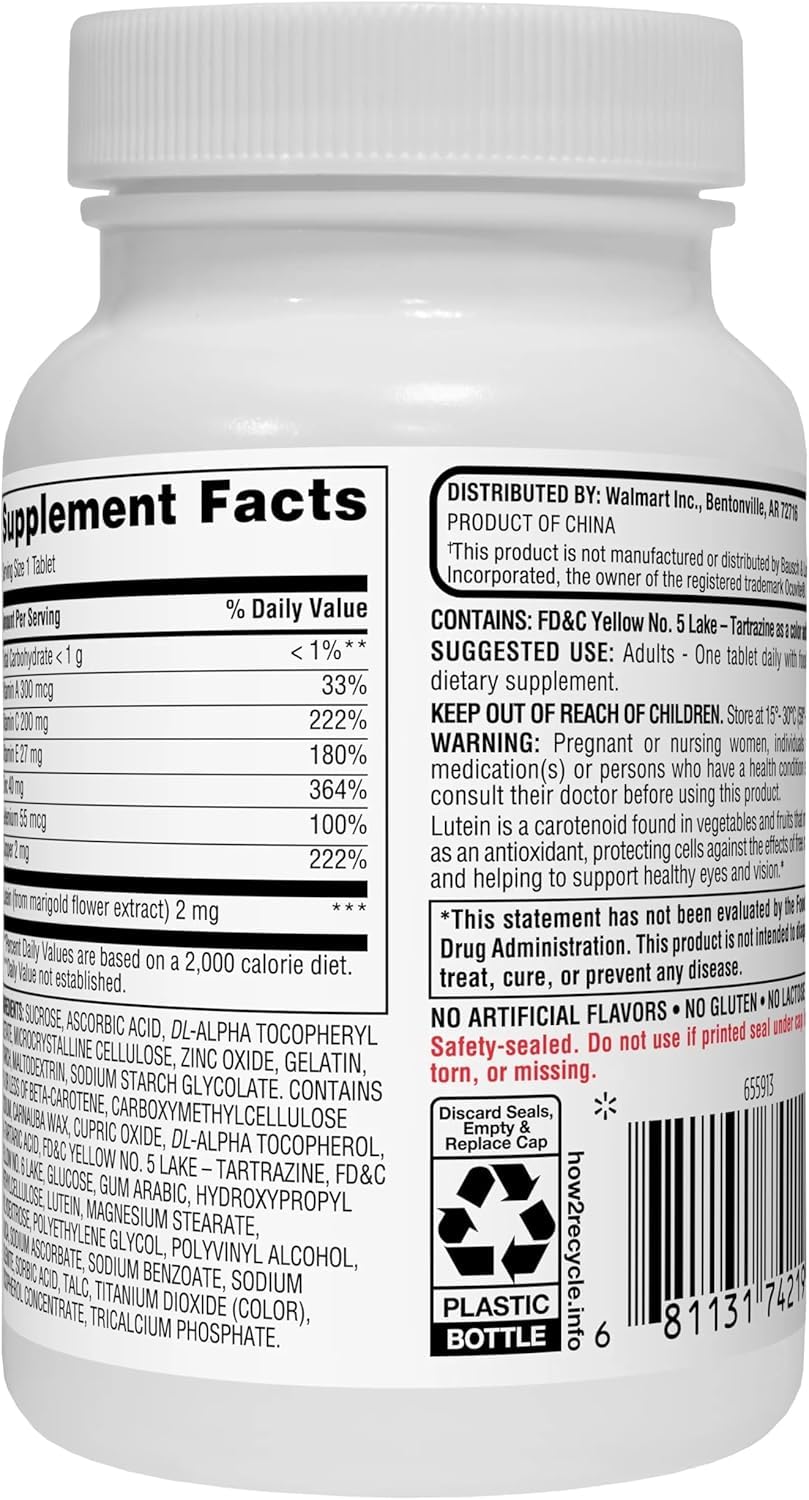 Close-up of lutein and zeaxanthin dietary supplement ingredients