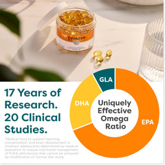 Illustration of omega-3 and omega-6 balance for kids