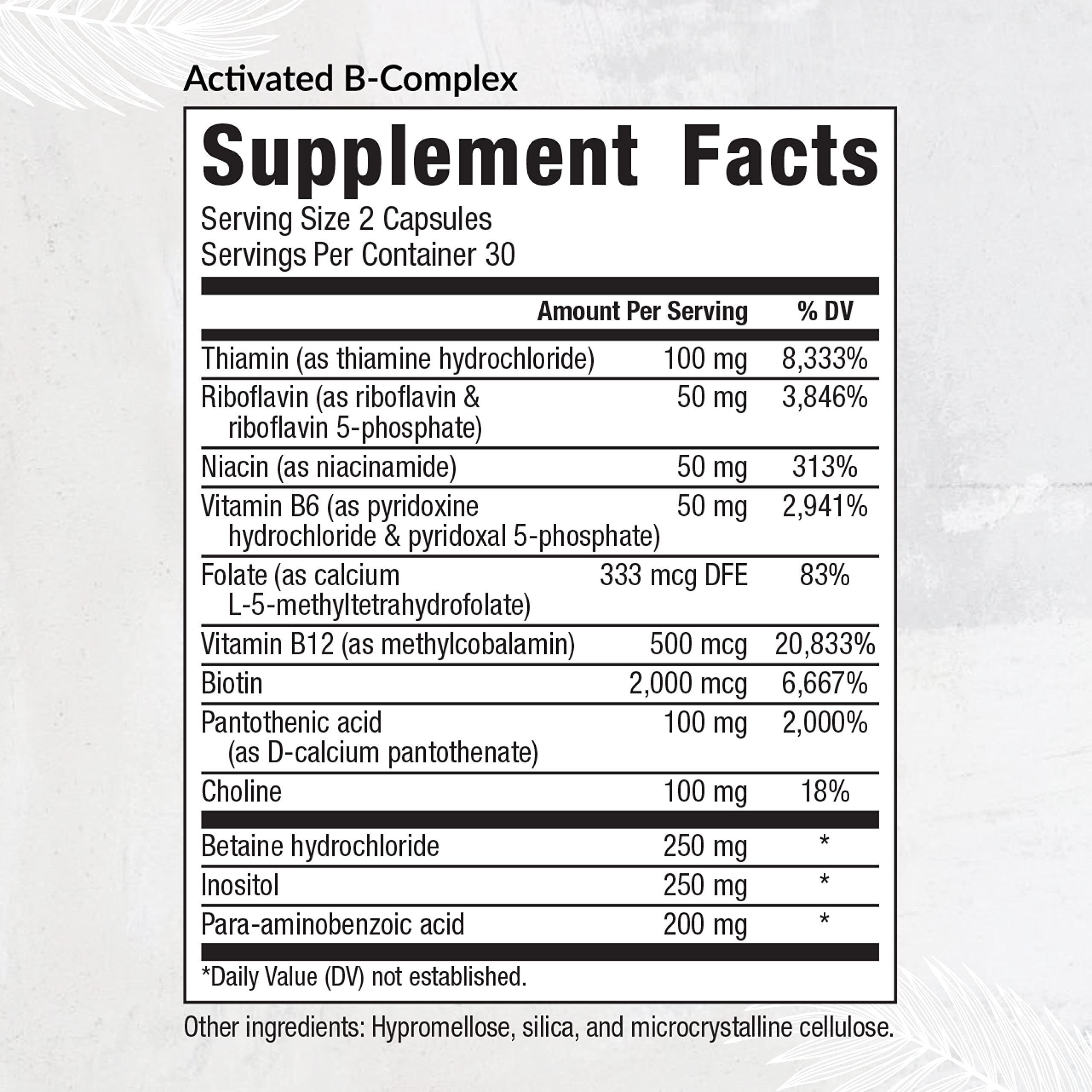 Graphic highlighting energy support from B vitamins