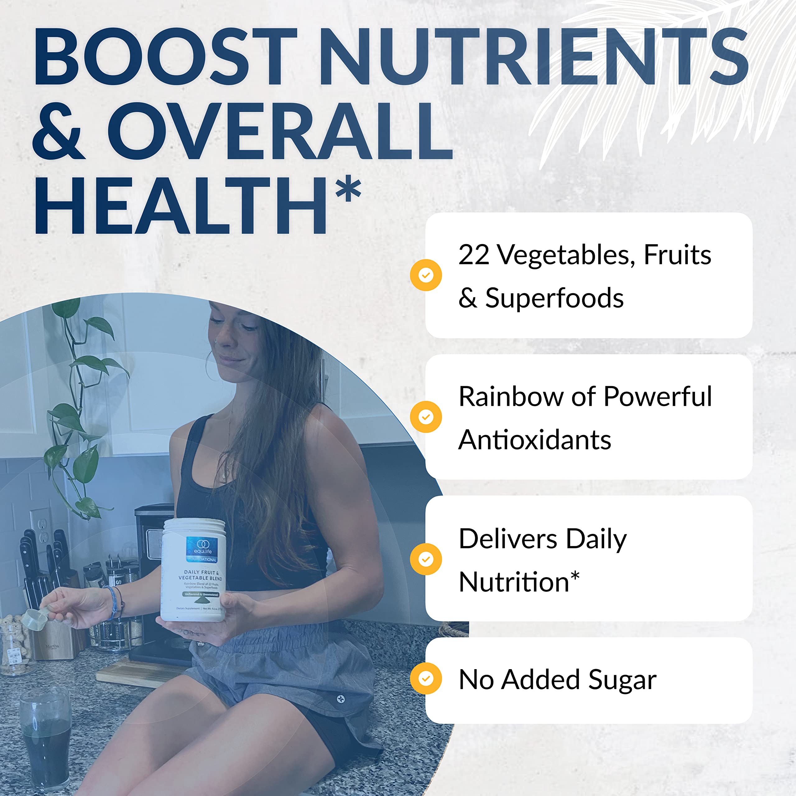Equilife Daily Fruit & Vegetable Blend being mixed with water to boost energy