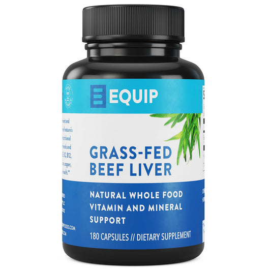 Equip Foods Grass-Fed Beef Liver bottle with front label