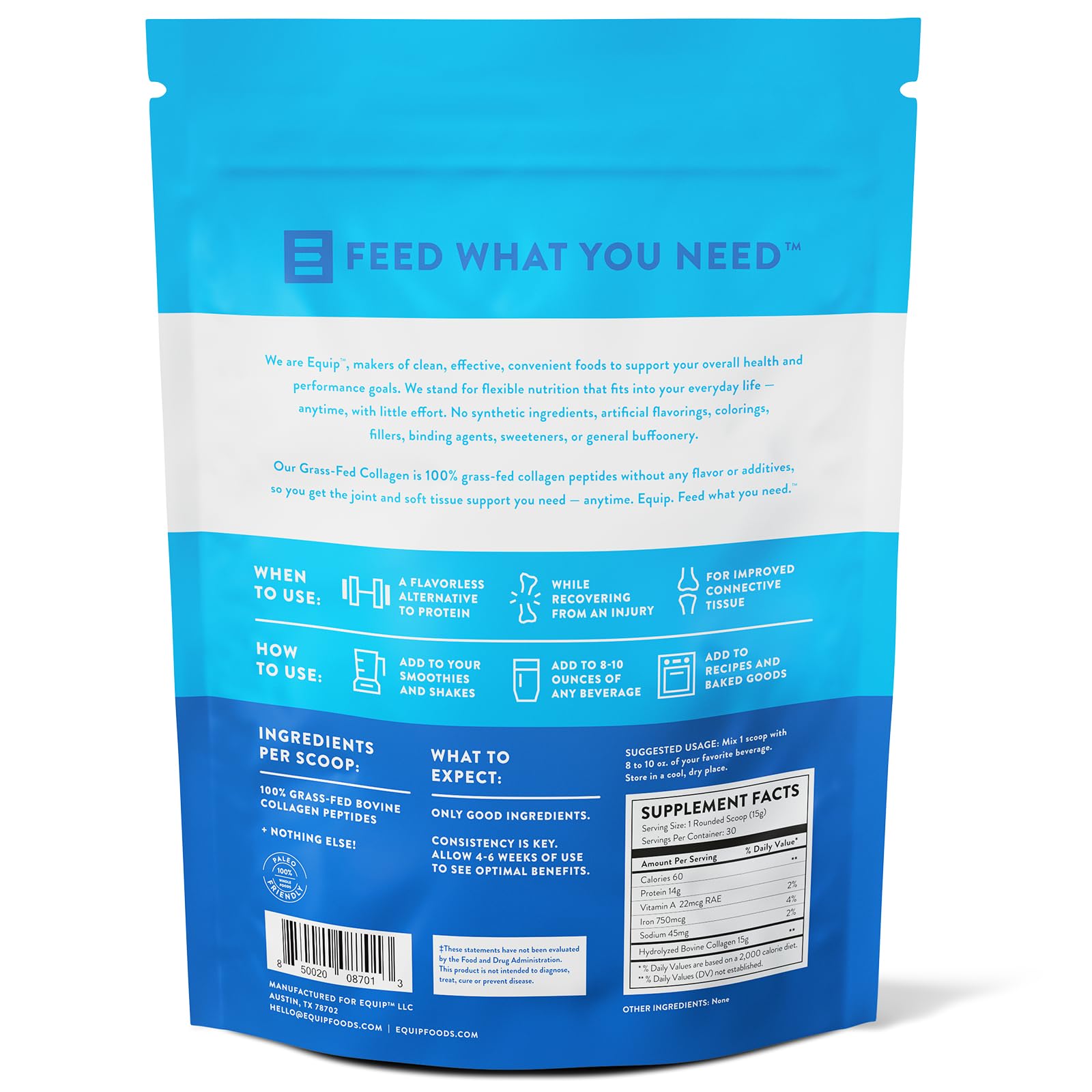 Lifestyle image showing collagen powder in a smoothie