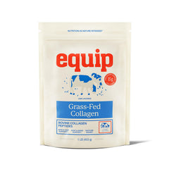 Equip Foods grass-fed collagen powder bottle for daily joint and skin support