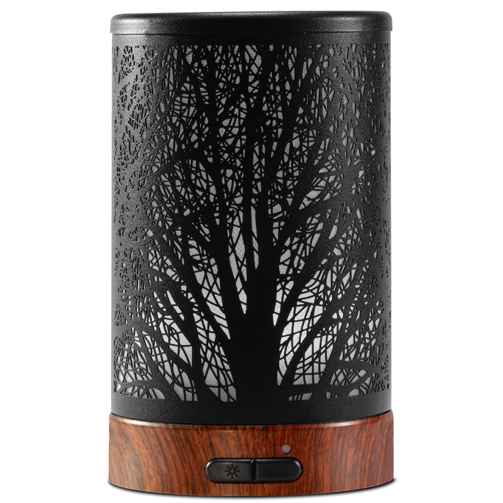 EQUSUPRO 150ml Black Metal Essential Oil Diffuser - Front View
