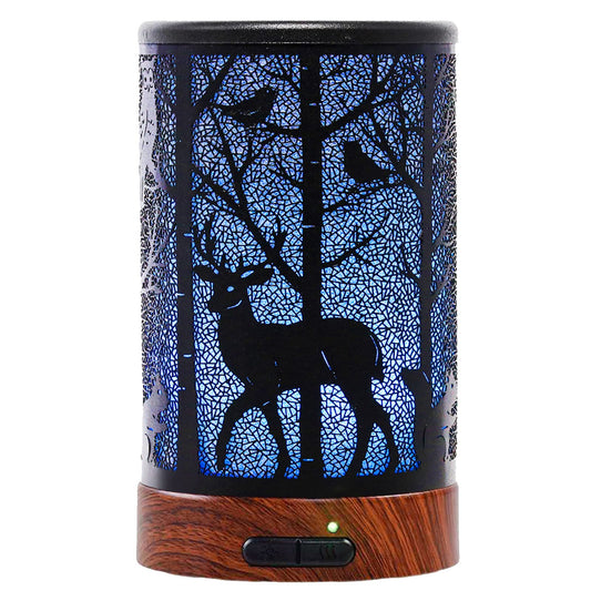 EQUSUPRO 150ml metal essential oil diffuser with deer pattern