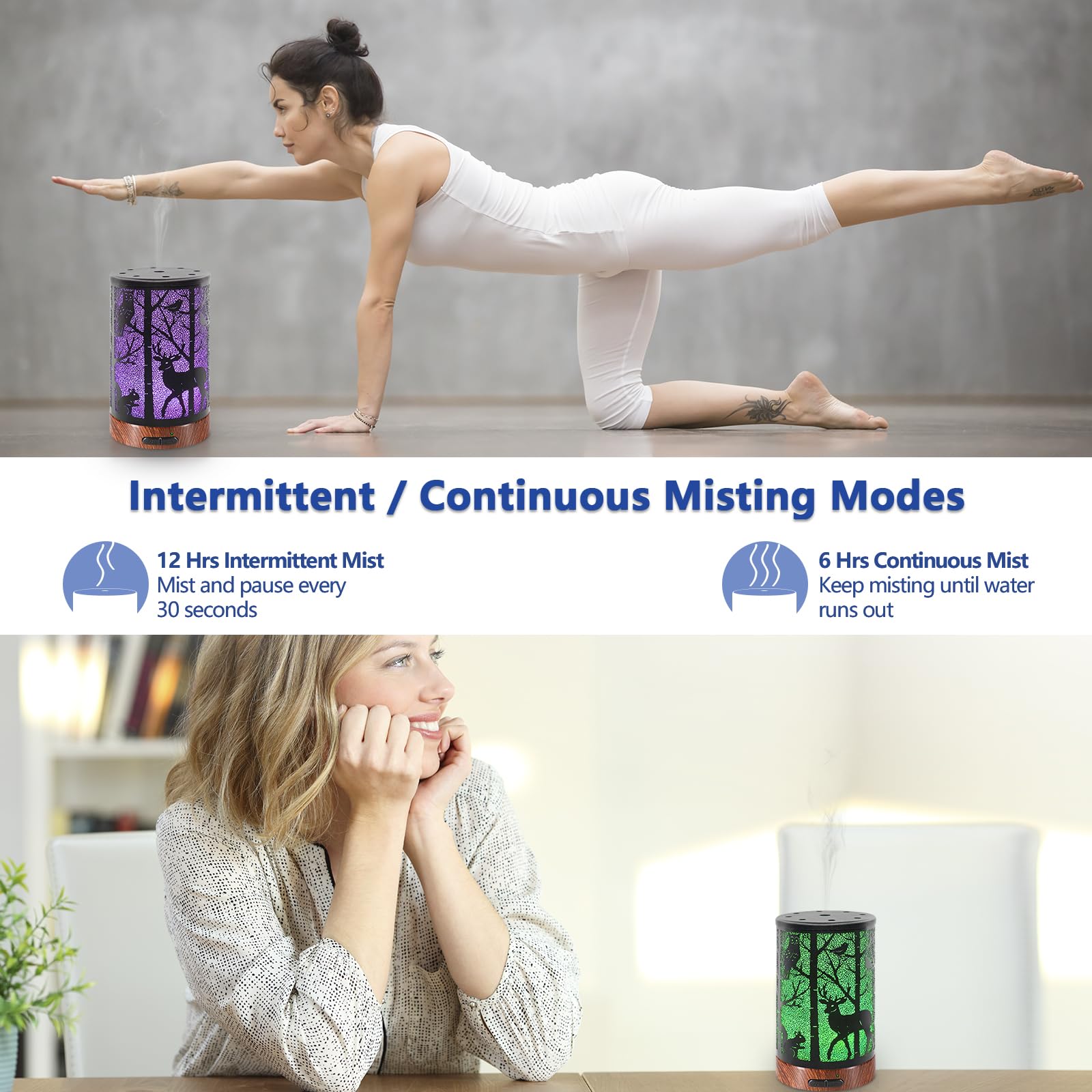 Whisper-quiet diffuser suitable for home, office, spa