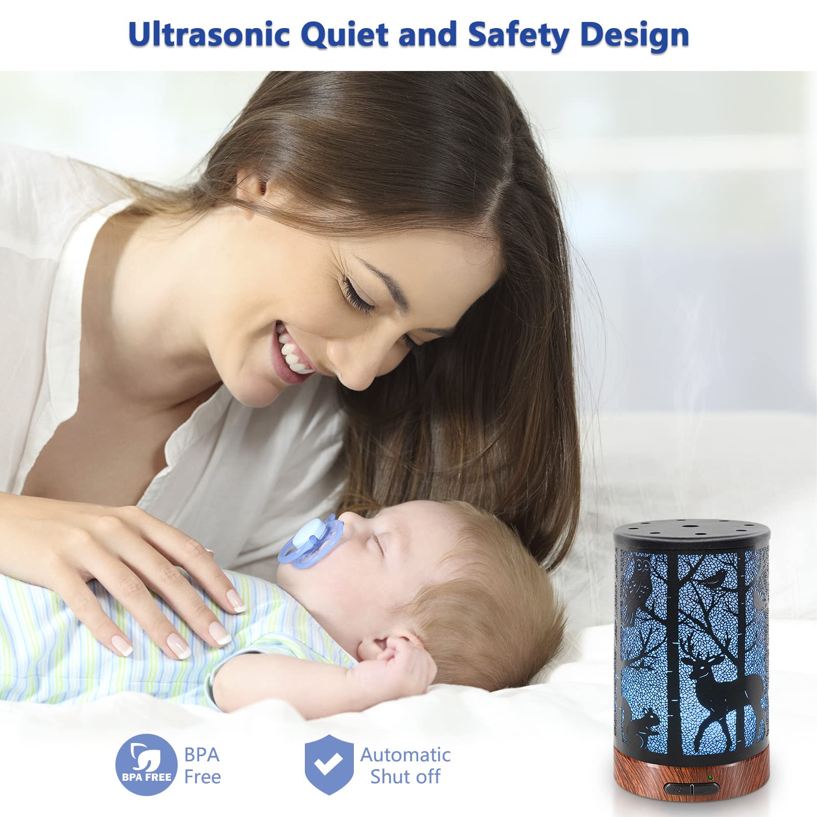 Multifunction diffuser: humidifier and night light
