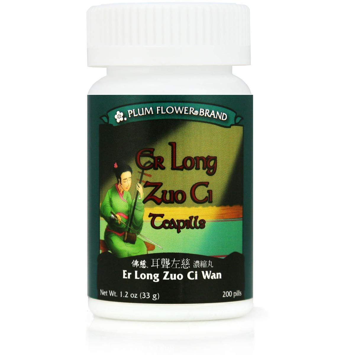 Er Long Zuo Ci Wan 200 ct bottle by Plum Flower