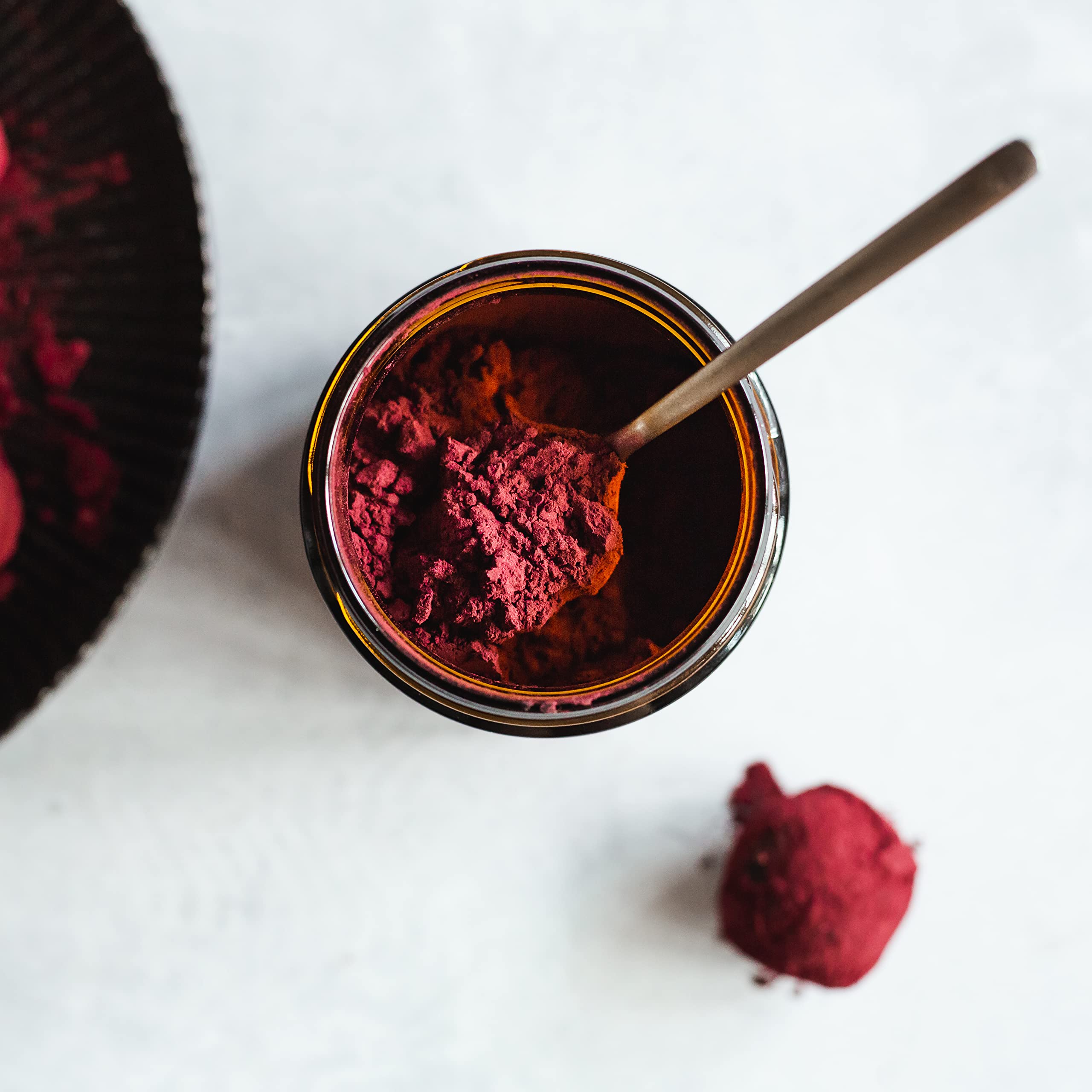 Aronia Berry Powder jar with label close-up