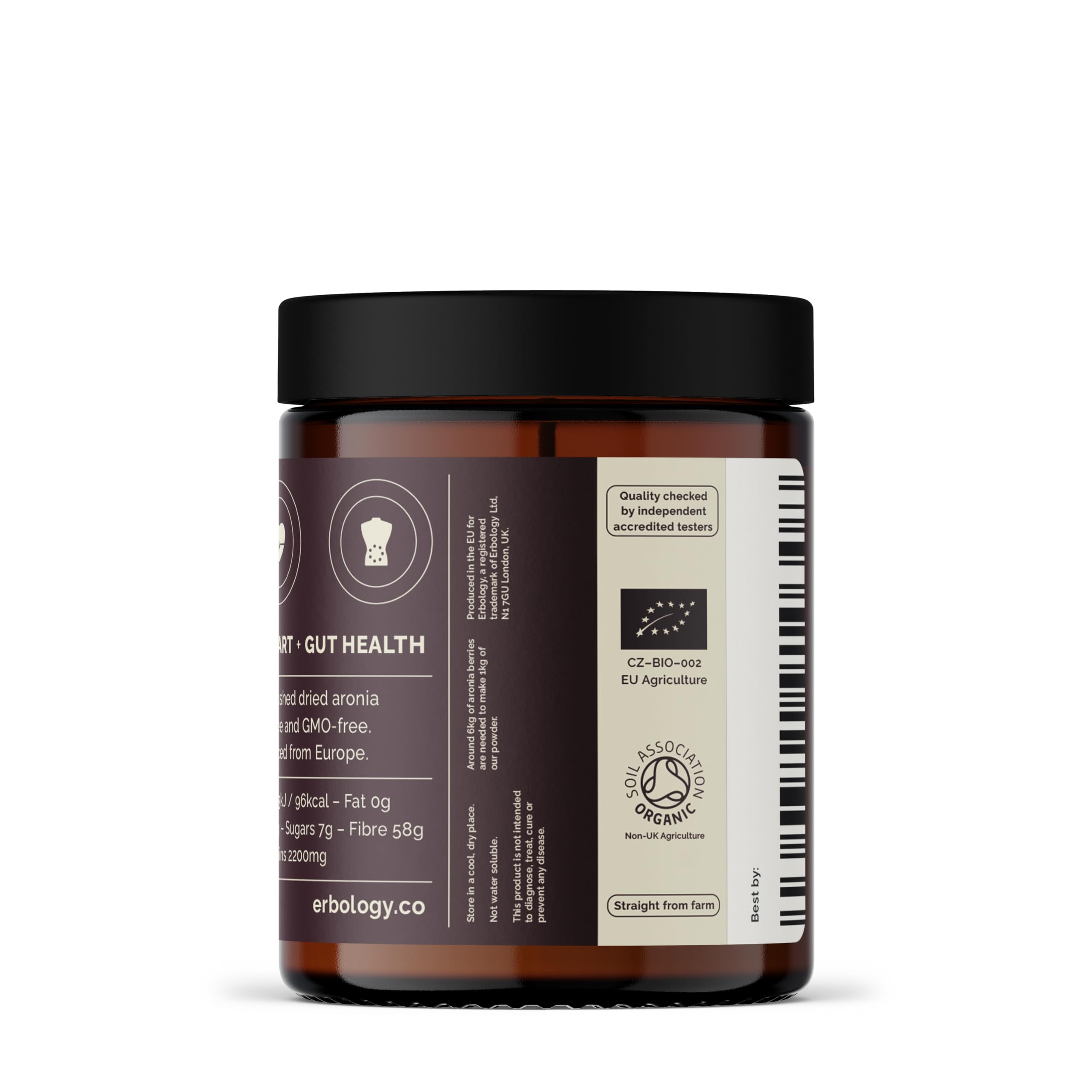 Label highlights vegan and gluten-free claims