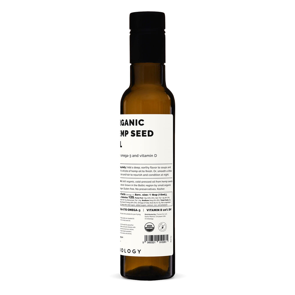 Serving and usage ideas for Erbology hemp seed oil