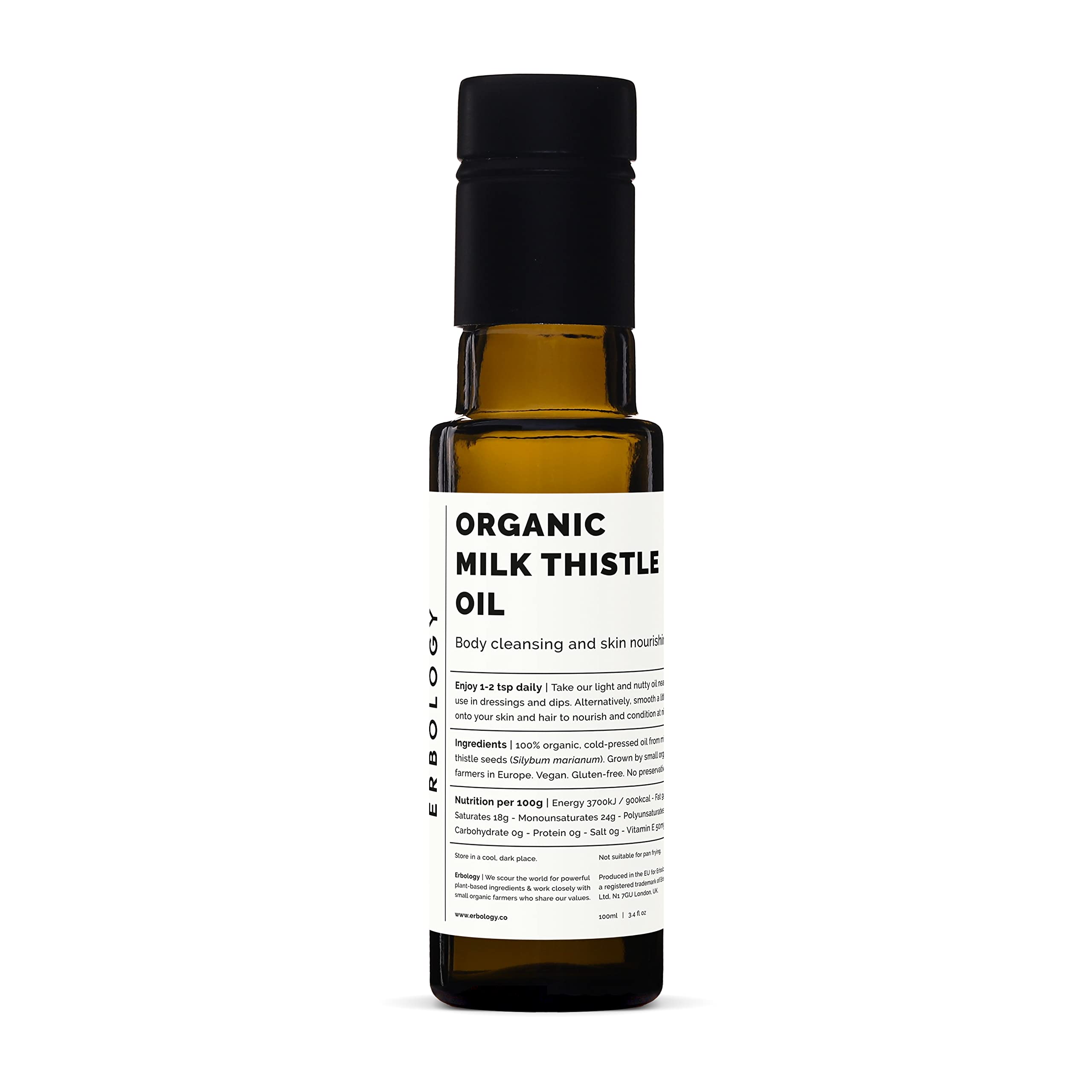 Erbology Organic Milk Thistle Oil 3.4 fl oz bottle