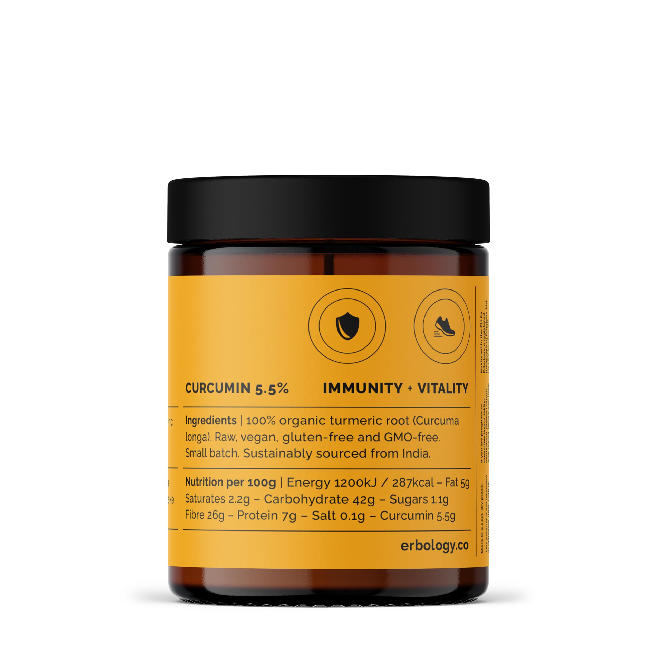 Turmeric powder with serving ideas and recipes