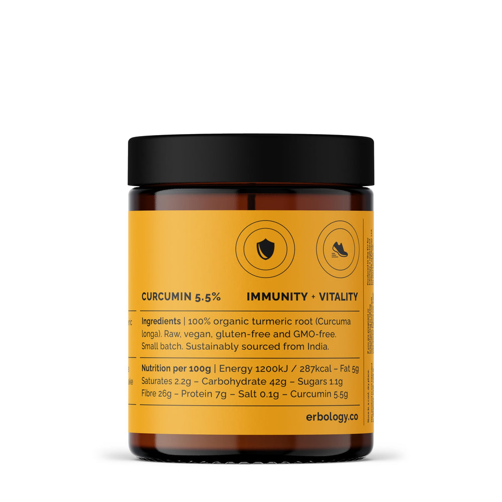 Turmeric powder with serving ideas and recipes