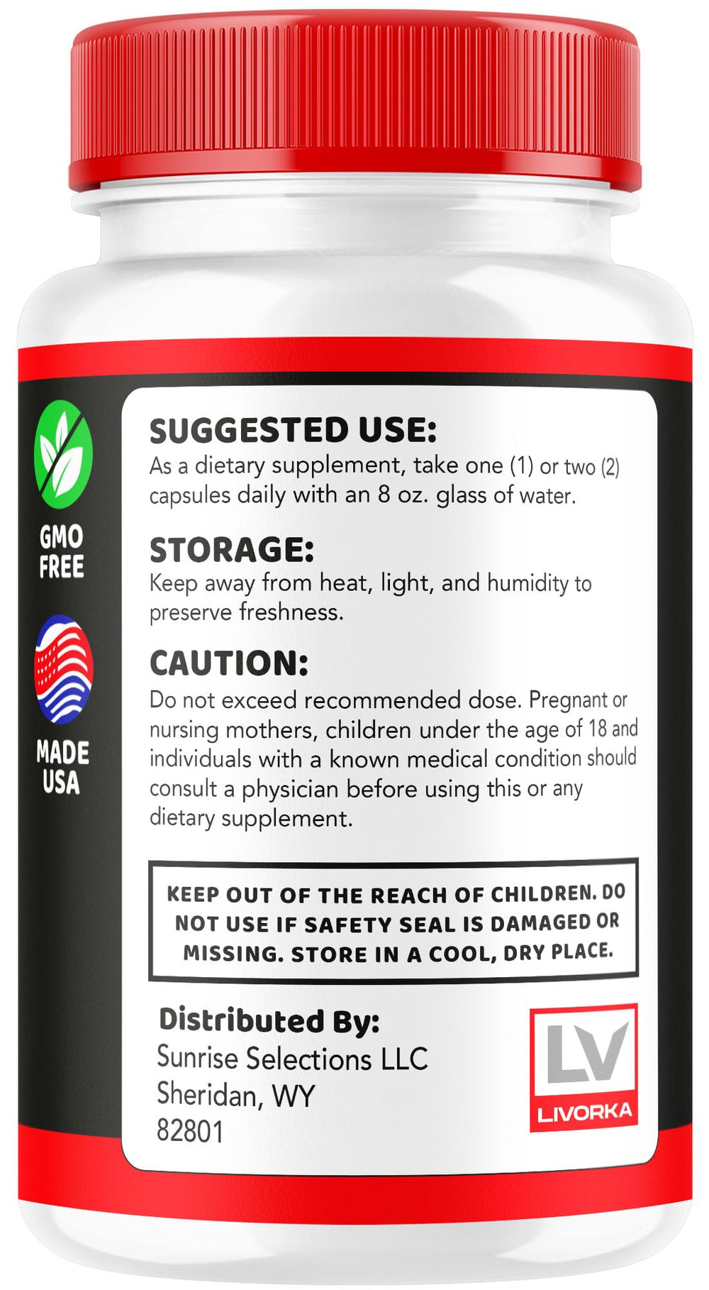 ErecBoost Capsules bottle back label