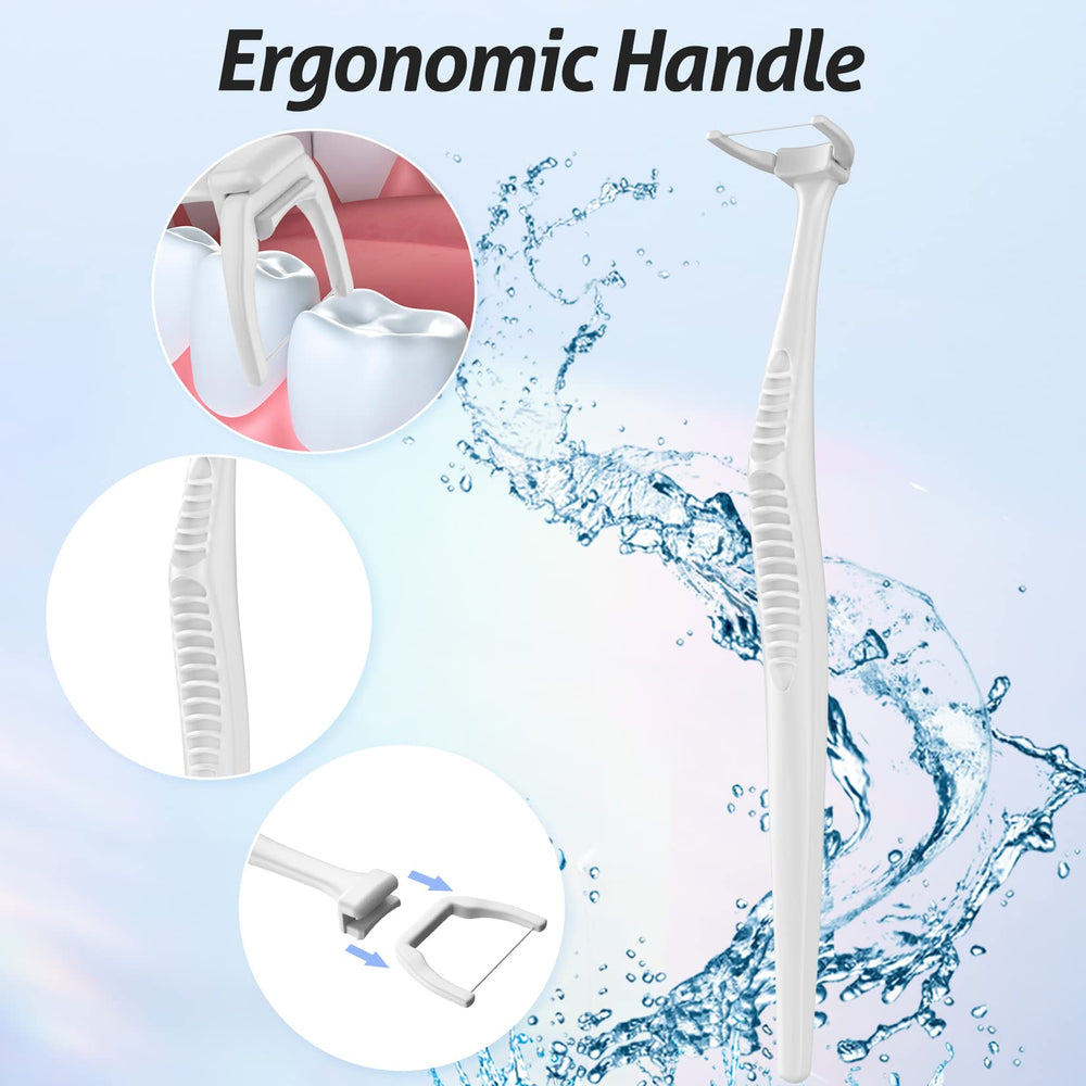 Ergonomic floss head