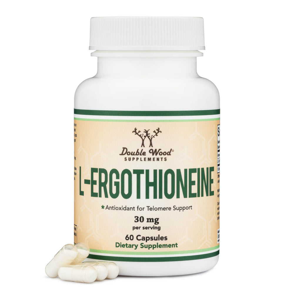 Bottle of Double Wood Ergothioneine Supplement (60 capsules)