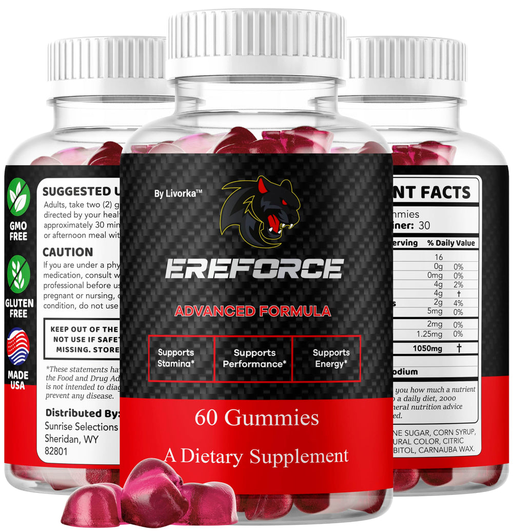 Finished bottle of Ereforce Gummies with 120 gummies