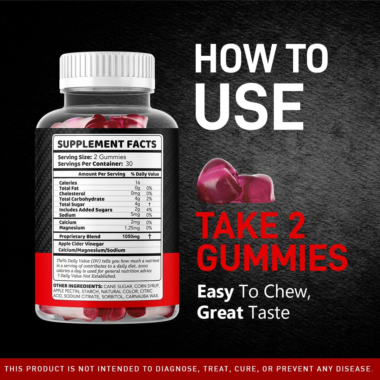 Ereforce Gummies usage directions card