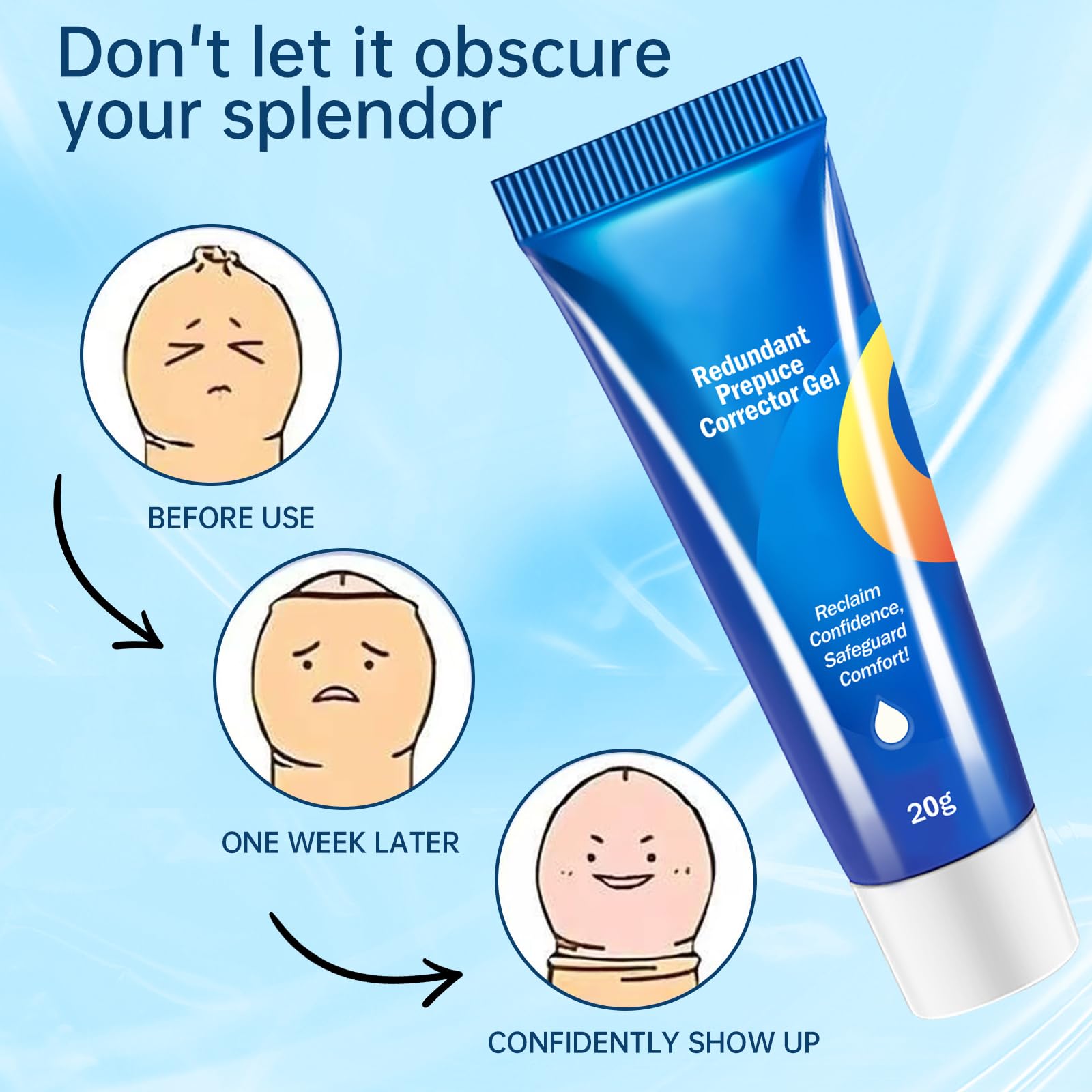 eroxox foreskin softening gel application demonstrates gentle texture for comfort